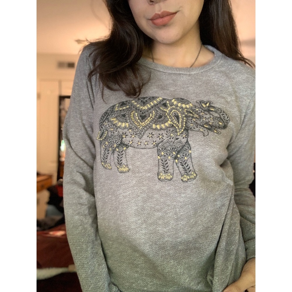 Lucky Brand elephant sweater
